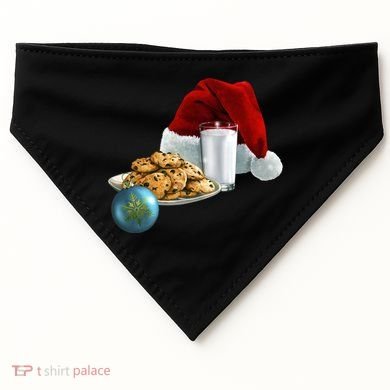 Santa's Milk & Cookies USA-Made Doggie Bandana