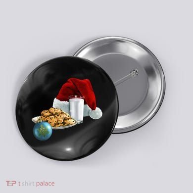 Santa's Milk & Cookies Button