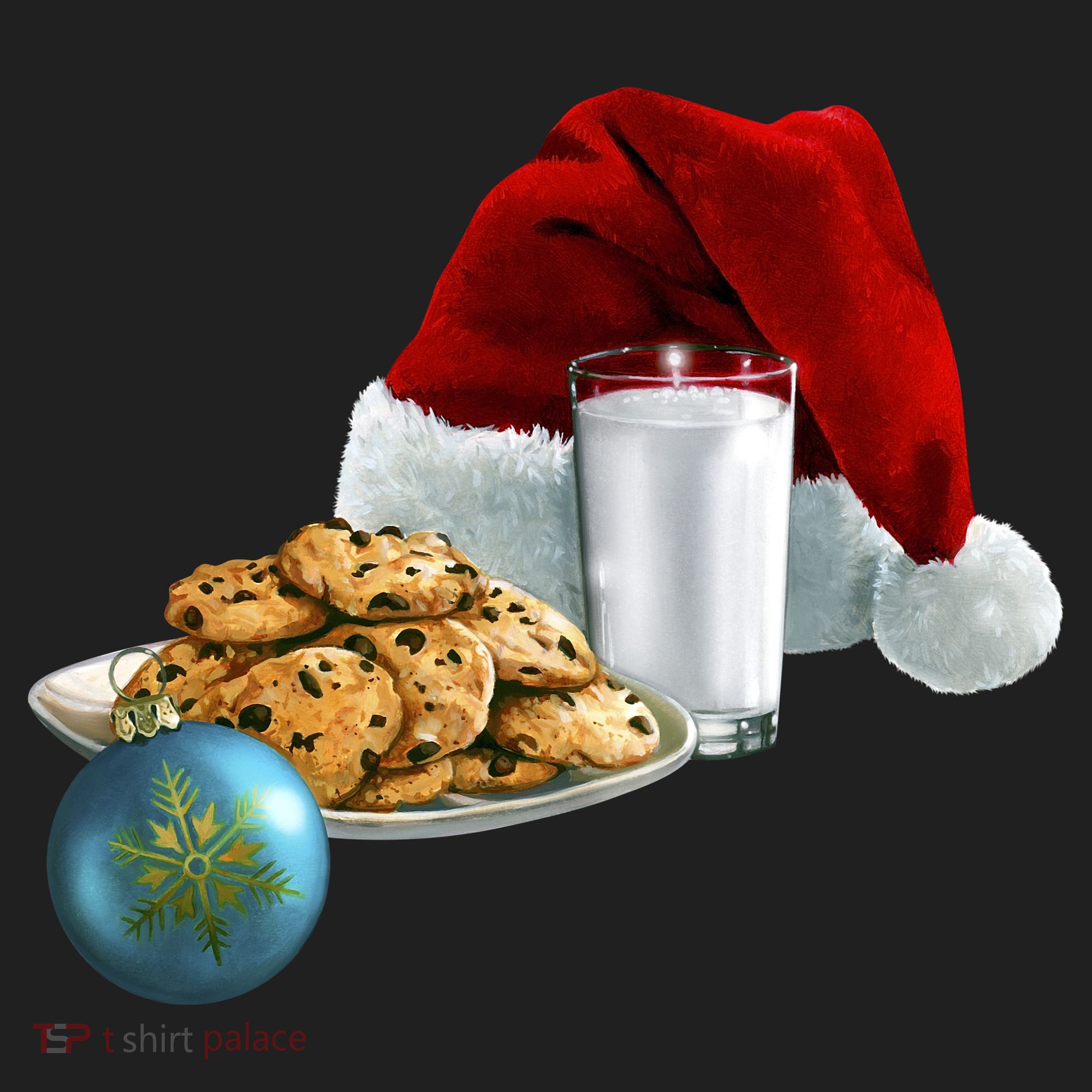 Santa's Milk & Cookies Golf Towel
