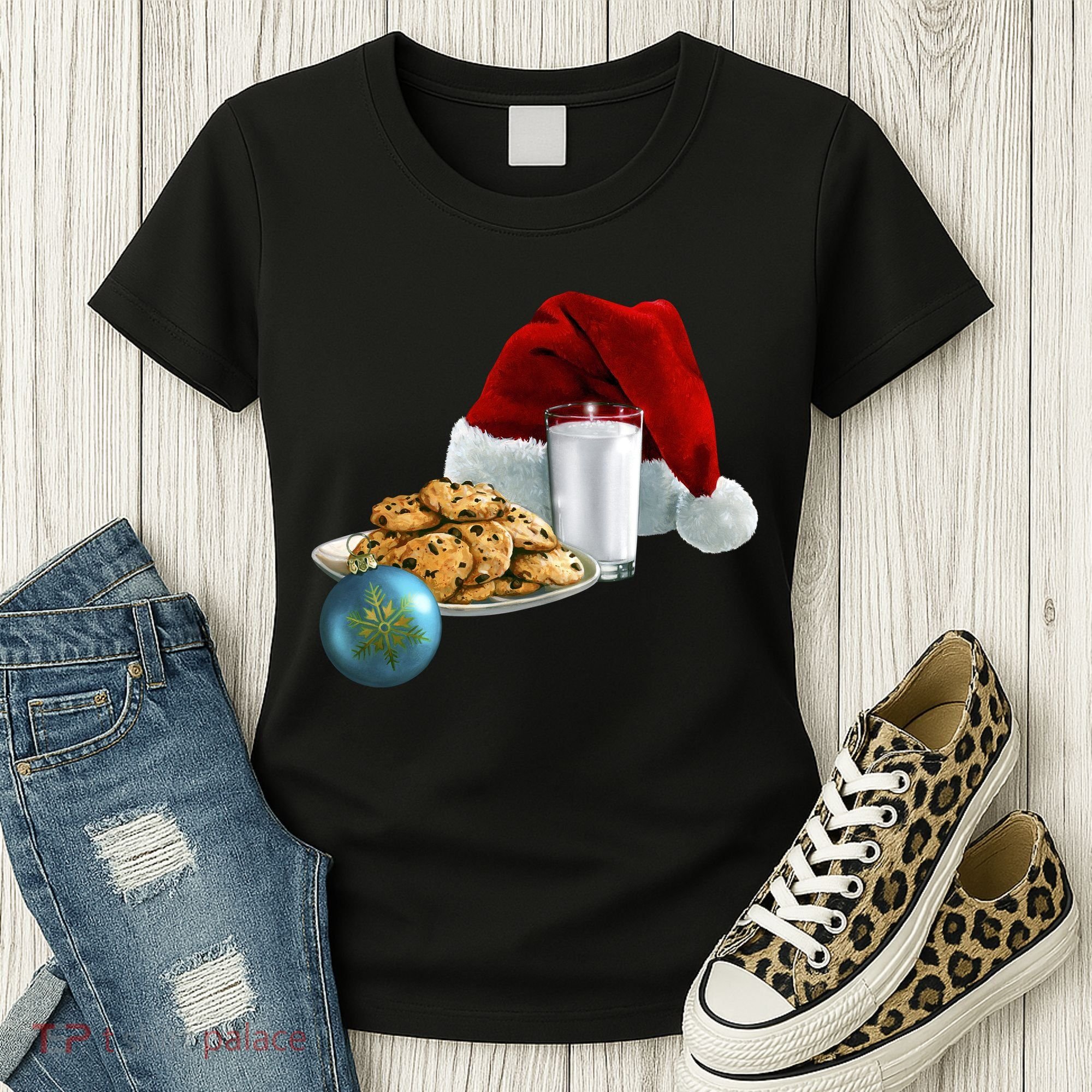 Santa's Milk & Cookies Women's T-Shirt