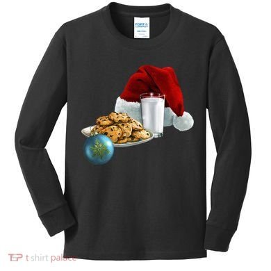 Santa's Milk & Cookies Kids Long Sleeve Shirt