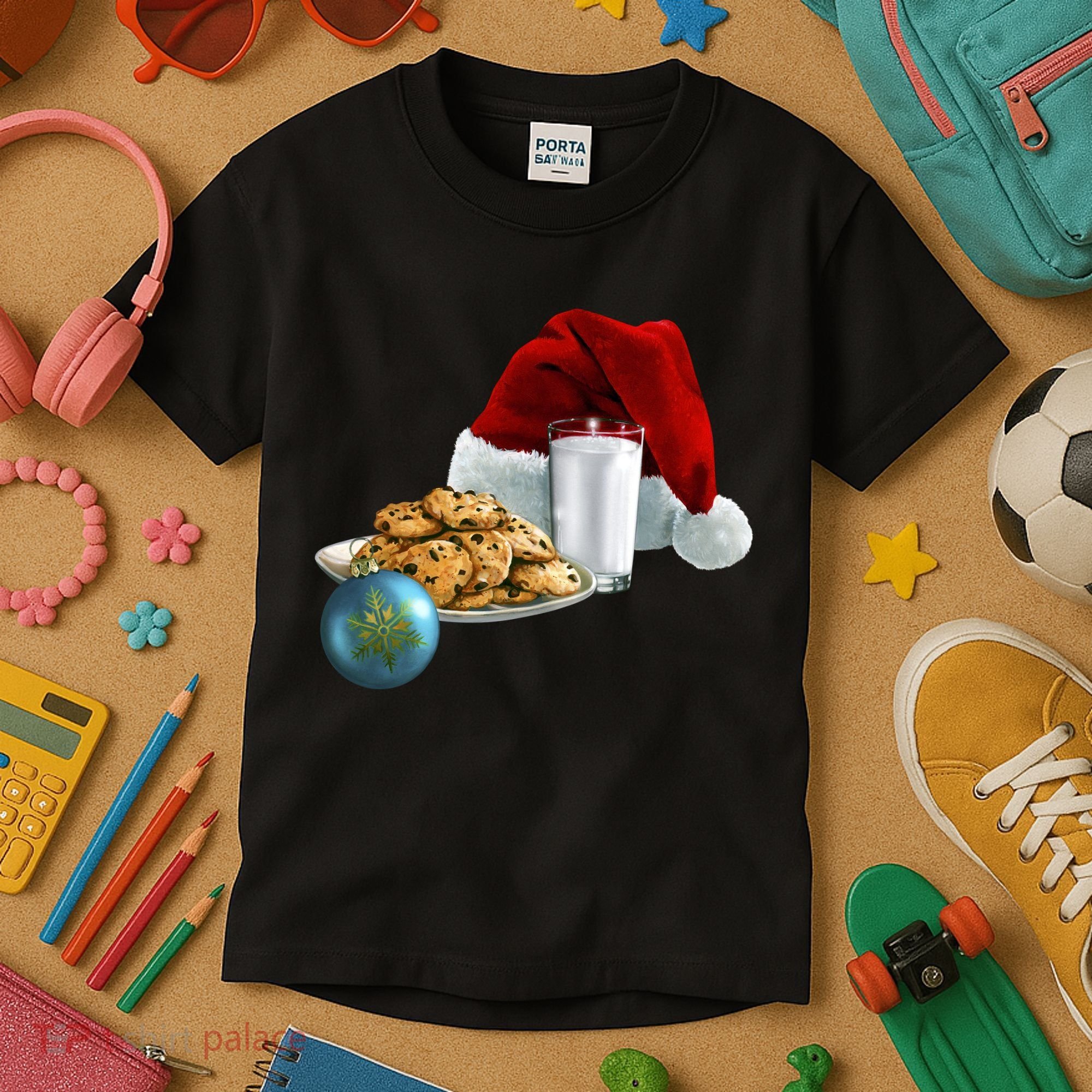 Santa's Milk & Cookies Kids T-Shirt