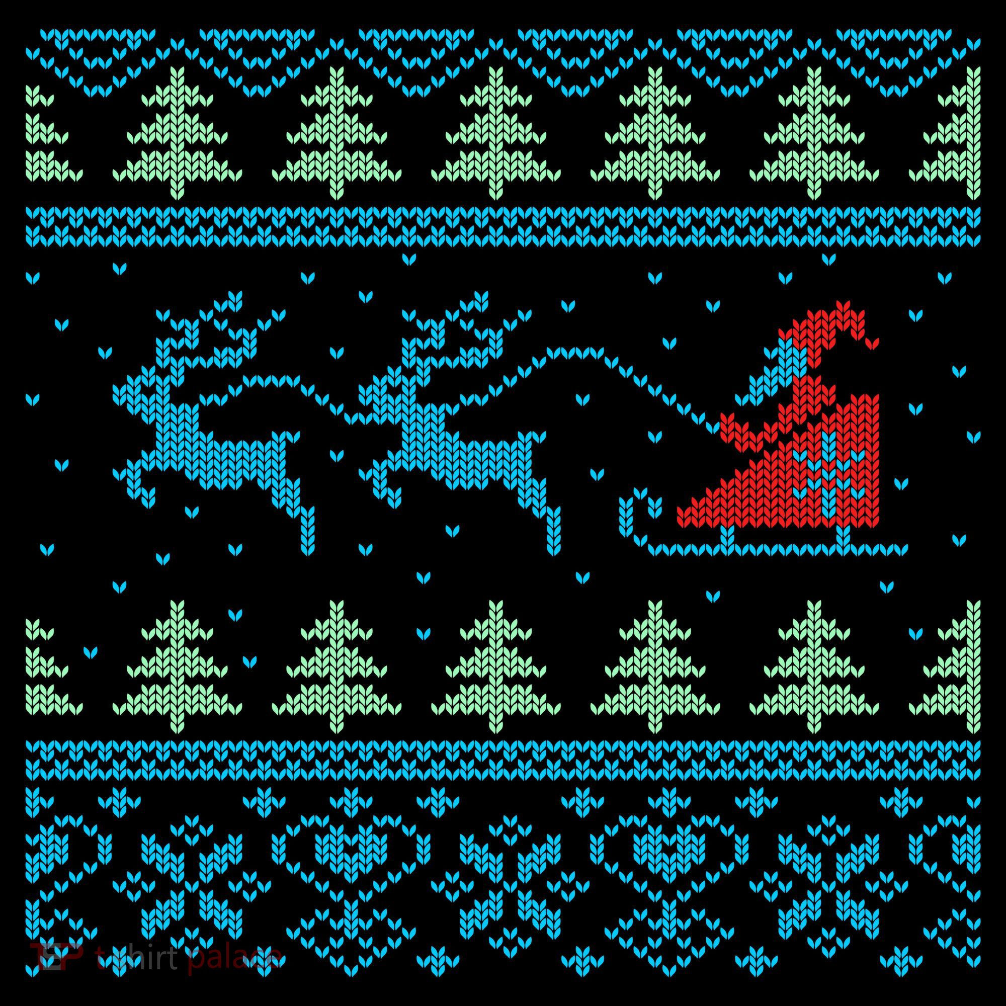 Santa's Retro Sleigh And Reindeer Ugly Christmas Sweater Coffee Mug