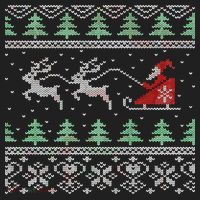Santa's Retro Sleigh And Reindeer Ugly Christmas Sweater Tumbler thumb 3