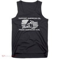 Support American Oil From American Soil USA Tank Top thumb 0