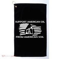 Support American Oil From American Soil USA Golf Towel thumb 0