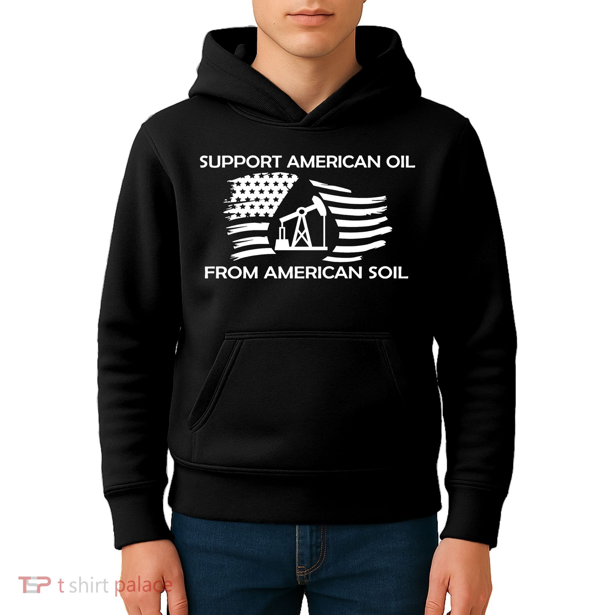 Support American Oil From American Soil USA Kids Hoodie