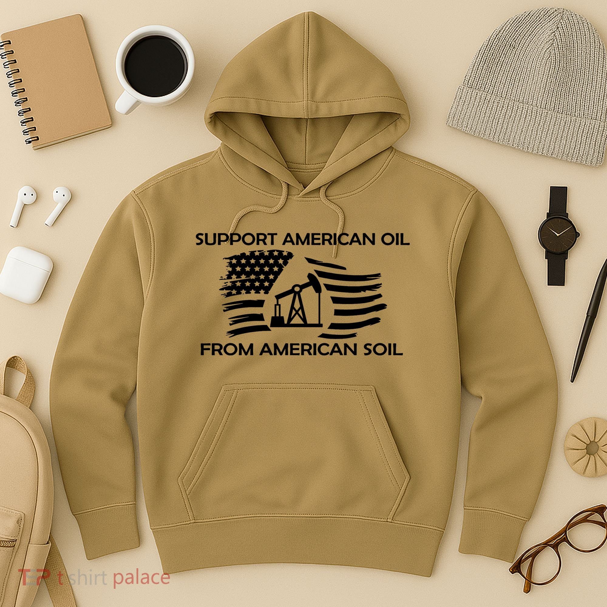 Support American Oil From American Soil USA Hoodie