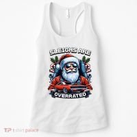 Sleighs Are Overrated Santa Classic Muscle Car Christmas Women's Tank Top thumb 0