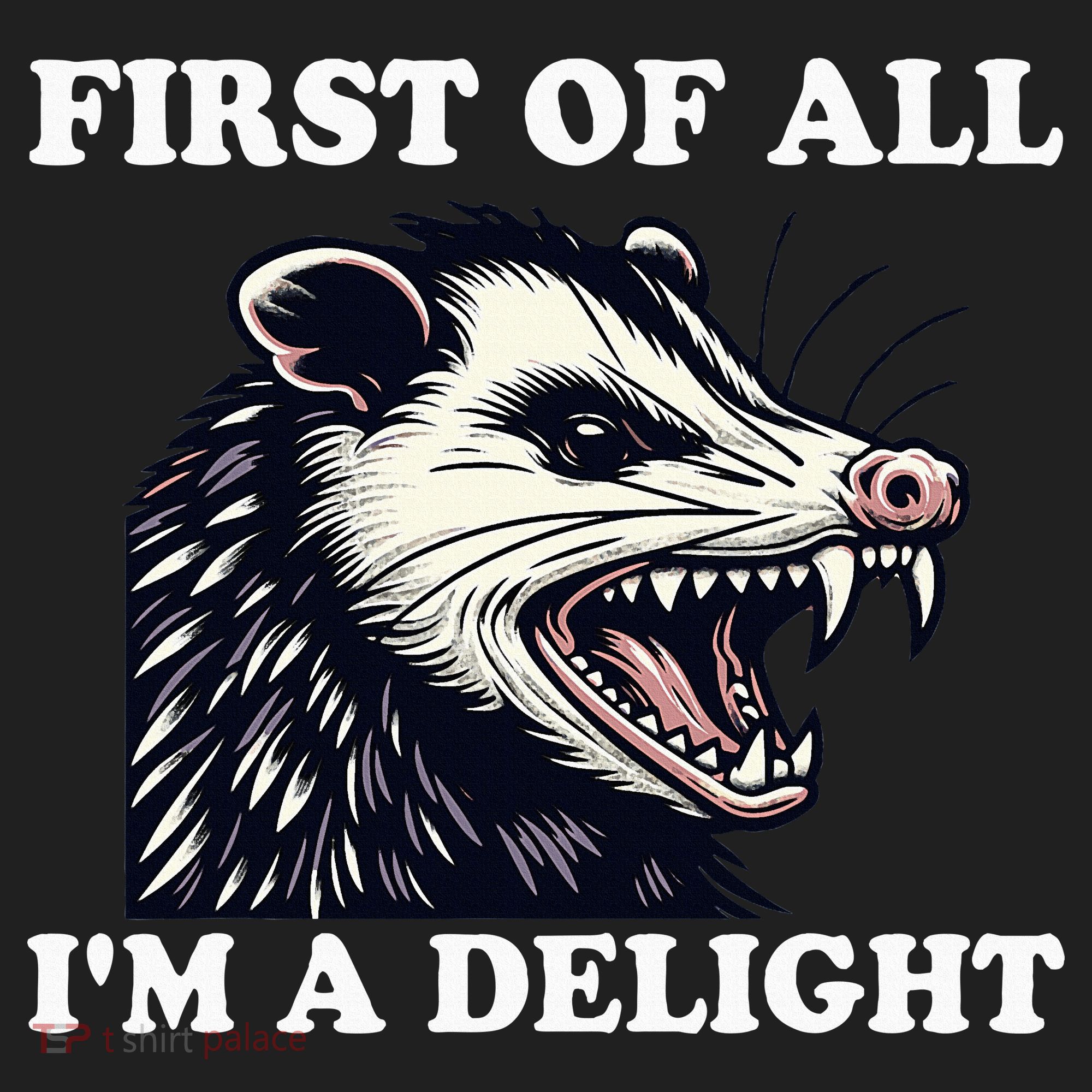 Sarcastic Angry Opossum Lover First Of All IM A Delight Hat