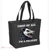 Sarcastic Angry Opossum Lover First Of All IM A Delight Tote Bag thumb 2