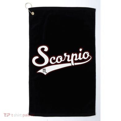 Scorpio Astrology October November Birthday Baseball Script Gift Golf Towel