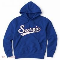 Scorpio Astrology October November Birthday Baseball Script Gift Hoodie thumb 0