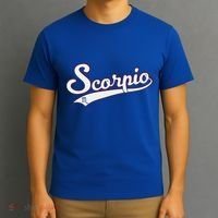 Scorpio Astrology October November Birthday Baseball Script Gift T-Shirt thumb 3