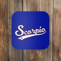 Scorpio Astrology October November Birthday Baseball Script Gift Coaster thumb 0
