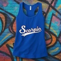 Scorpio Astrology October November Birthday Baseball Script Gift Women's Tank Top thumb 3