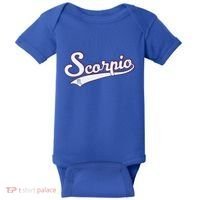 Scorpio Astrology October November Birthday Baseball Script Gift Baby Bodysuit thumb 0