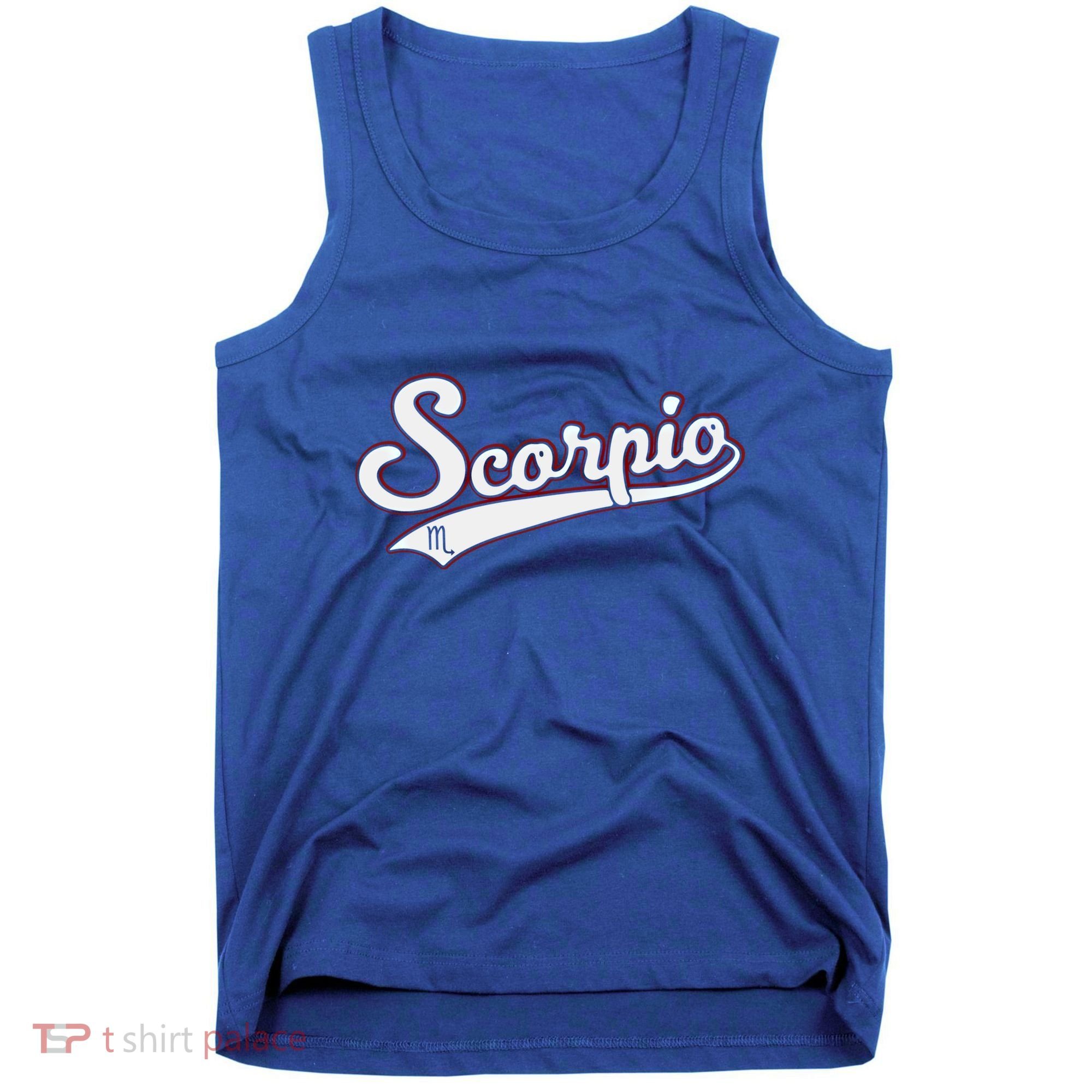 Scorpio Astrology October November Birthday Baseball Script Gift Tank Top