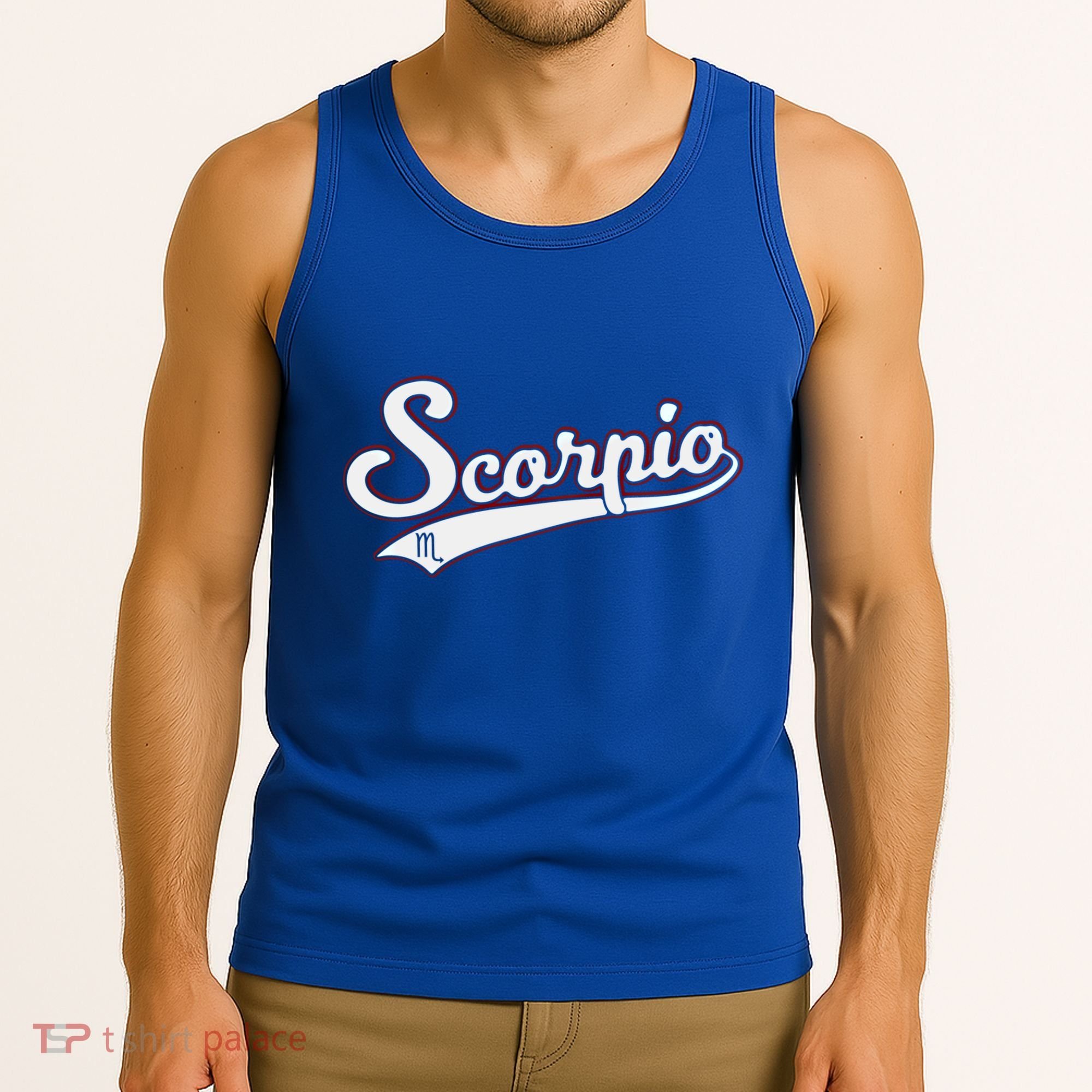 Scorpio Astrology October November Birthday Baseball Script Gift Tank Top