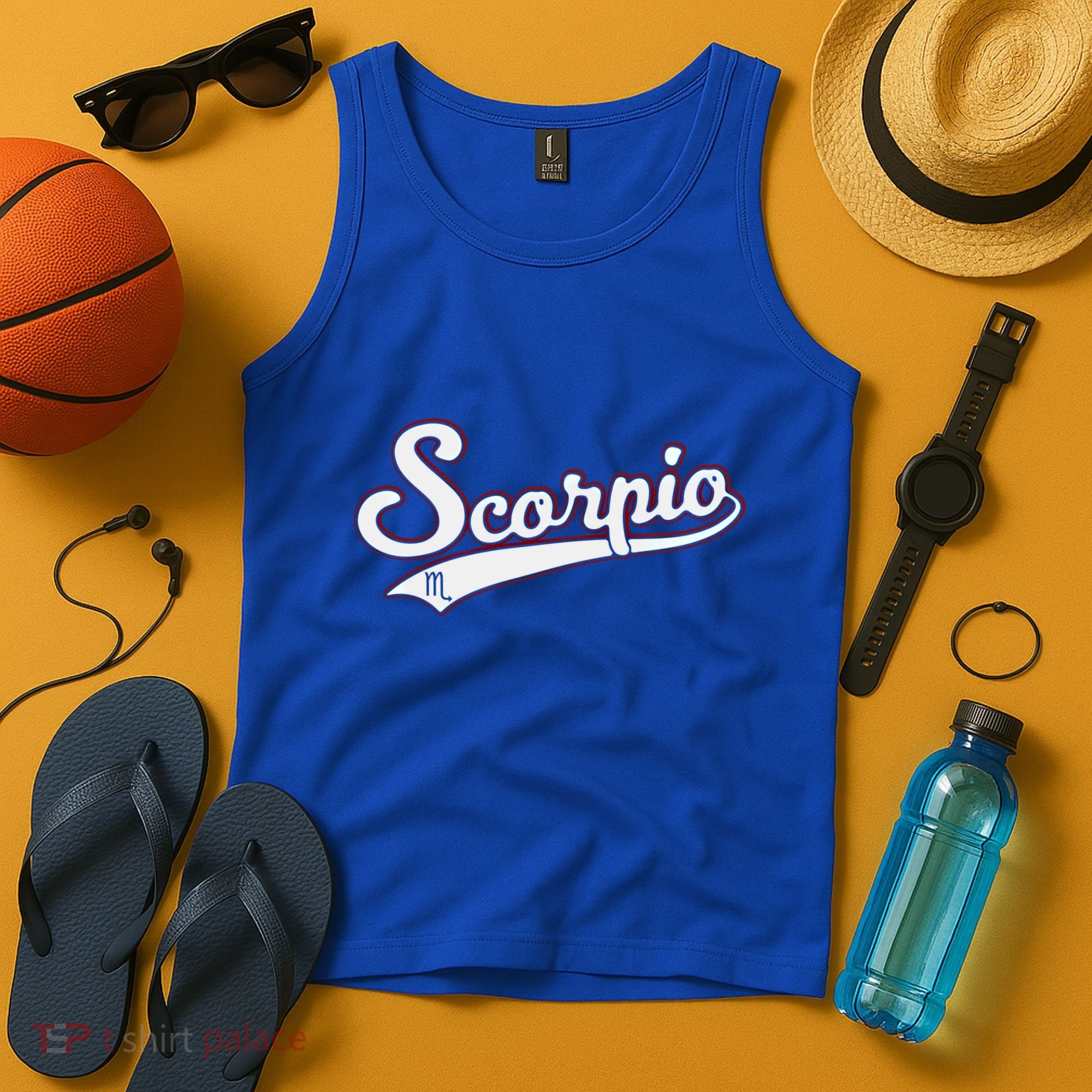 Scorpio Astrology October November Birthday Baseball Script Gift Tank Top