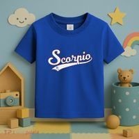 Scorpio Astrology October November Birthday Baseball Script Gift Toddler T-Shirt thumb 3
