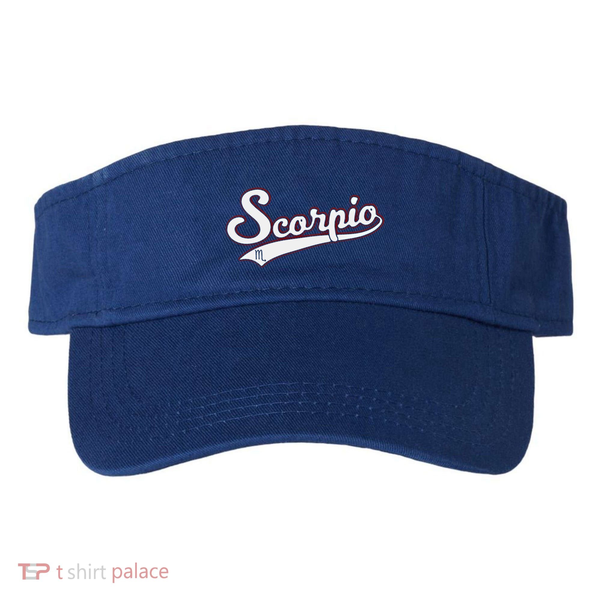 Scorpio Astrology October November Birthday Baseball Script Gift Visor