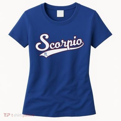 Scorpio Astrology October November Birthday Baseball Script Gift Women's T-Shirt
