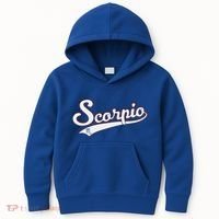 Scorpio Astrology October November Birthday Baseball Script Gift Kids Hoodie thumb 0