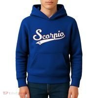 Scorpio Astrology October November Birthday Baseball Script Gift Kids Hoodie thumb 4