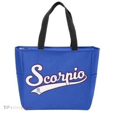 Scorpio Astrology October November Birthday Baseball Script Gift Tote Bag