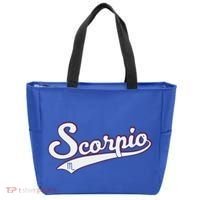 Scorpio Astrology October November Birthday Baseball Script Gift Tote Bag thumb 0