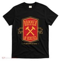 St Anthony Of Padua Hammer Of Heretics Catholic Saint T-Shirt thumb 0