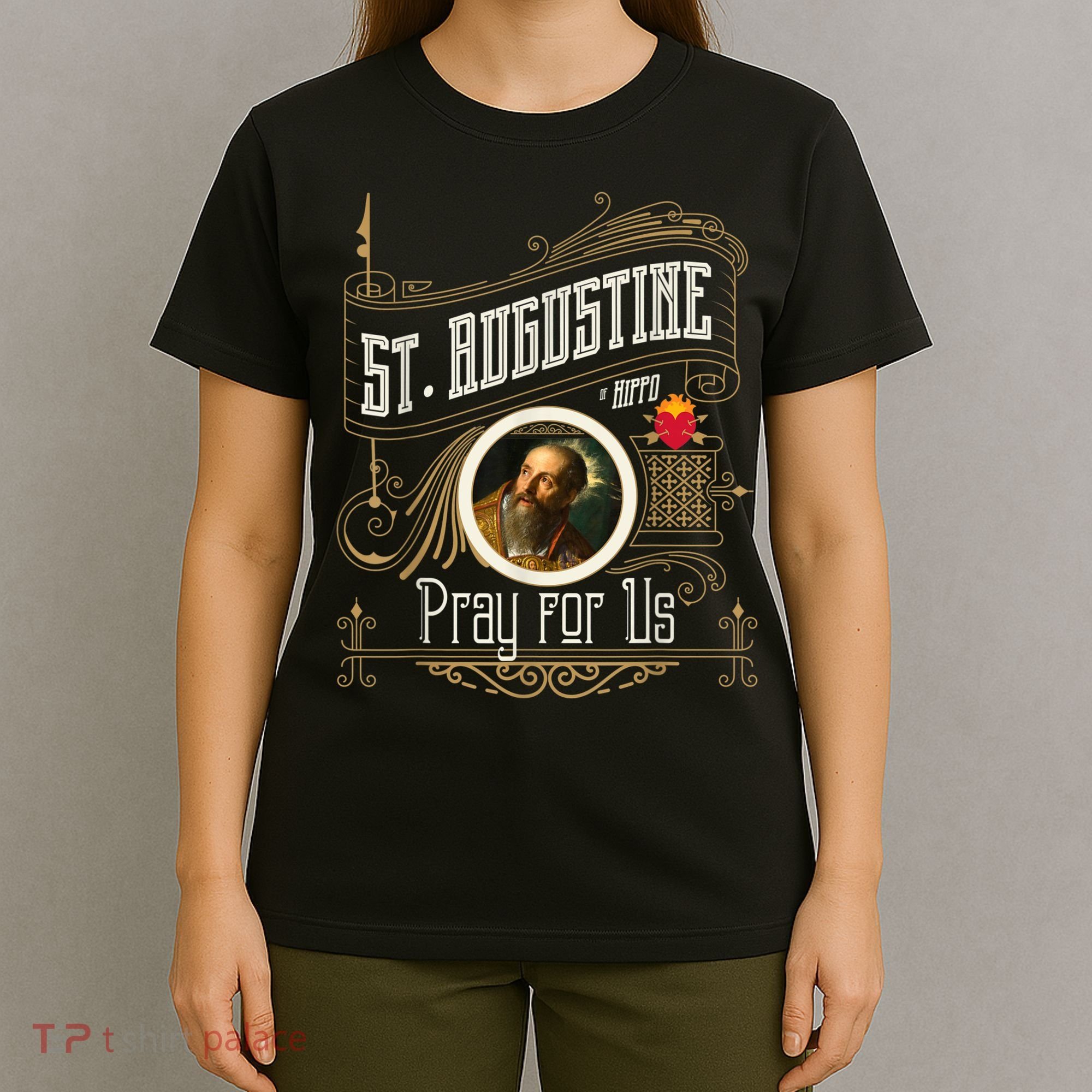 St. Augustine Of Hippo Pray For Us City God Catholic T-Shirt