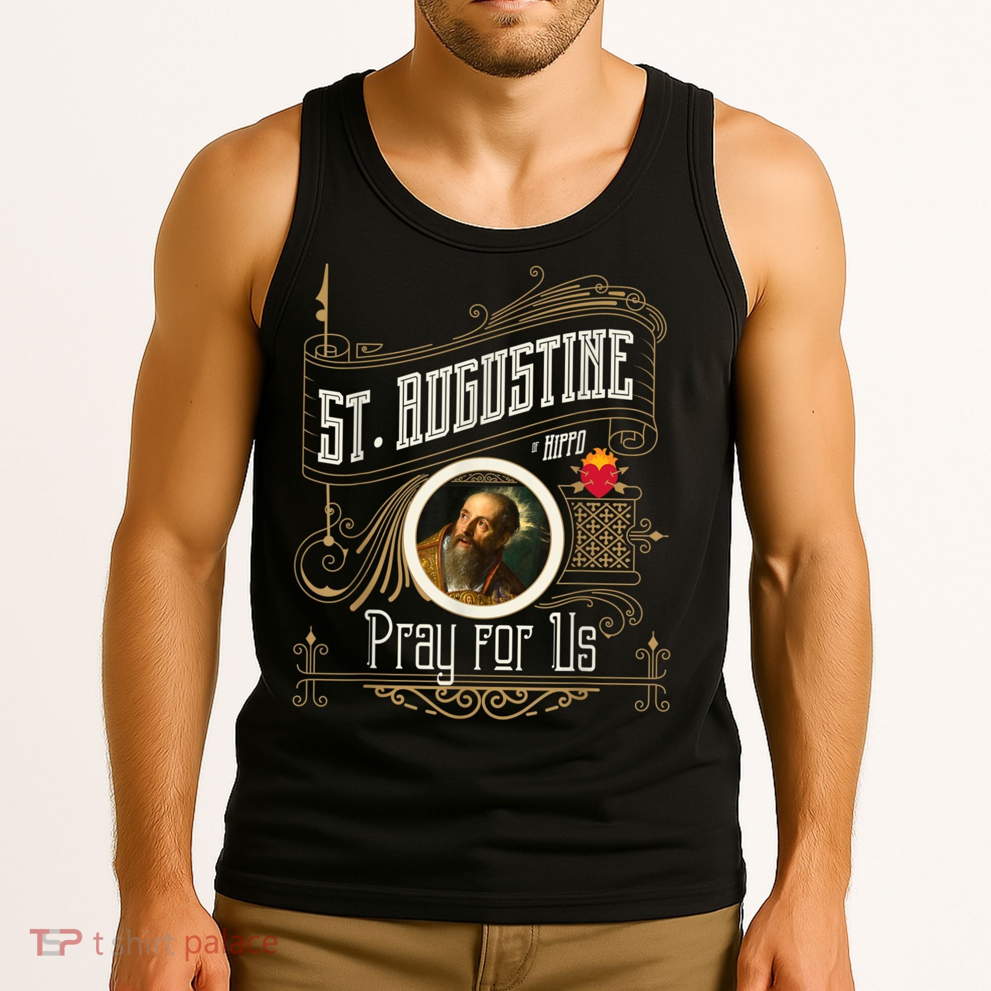 St. Augustine Of Hippo Pray For Us City God Catholic Tank Top