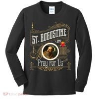 St. Augustine Of Hippo Pray For Us City God Catholic Kids Long Sleeve Shirt thumb 0