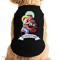 St Anthony Of Padua Holding Jesus Catholic Saint St Anthony Doggie Tank thumb 0