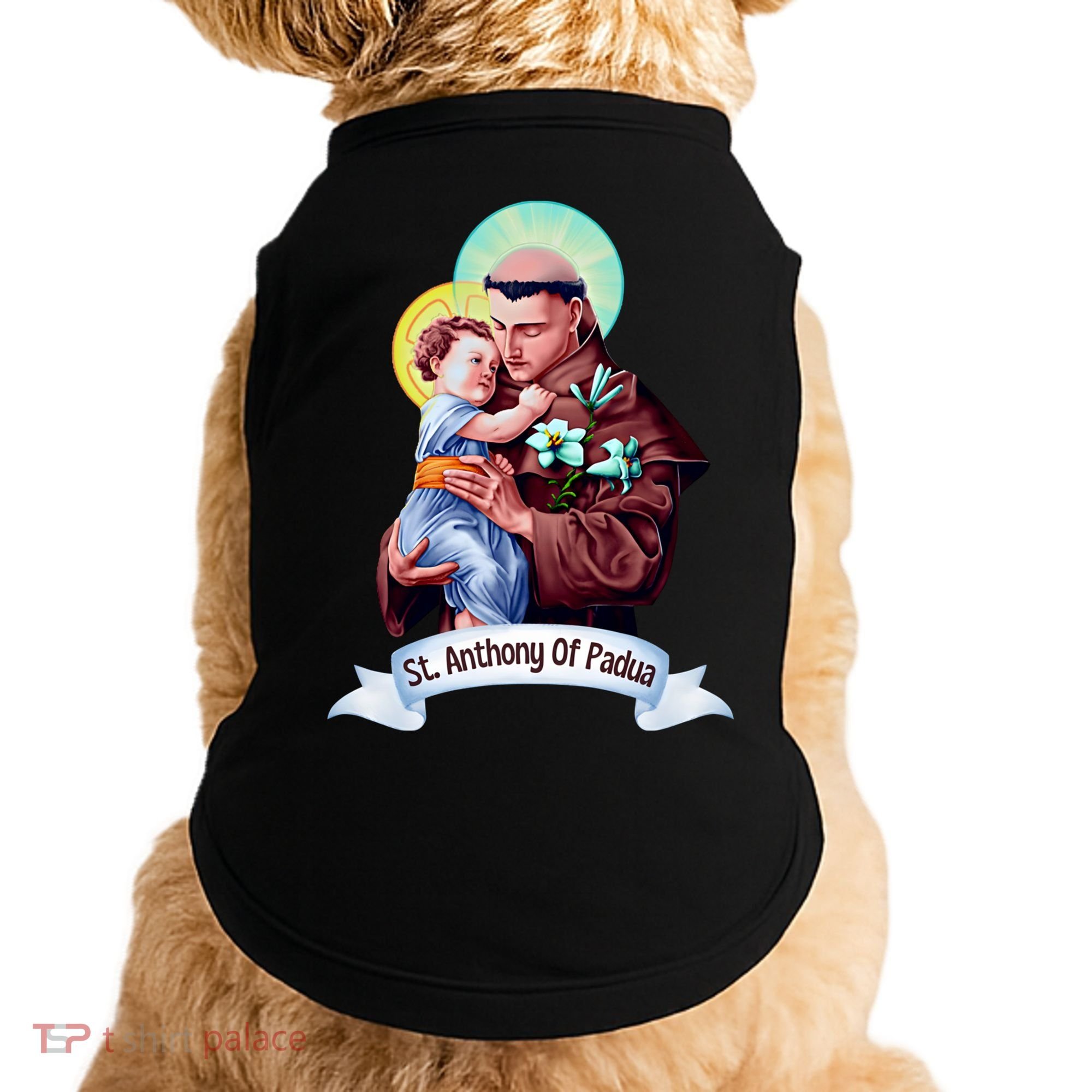 St Anthony Of Padua Holding Jesus Catholic Saint St Anthony Doggie Tank