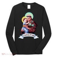 St Anthony Of Padua Holding Jesus Catholic Saint St Anthony Long Sleeve Shirt thumb 0