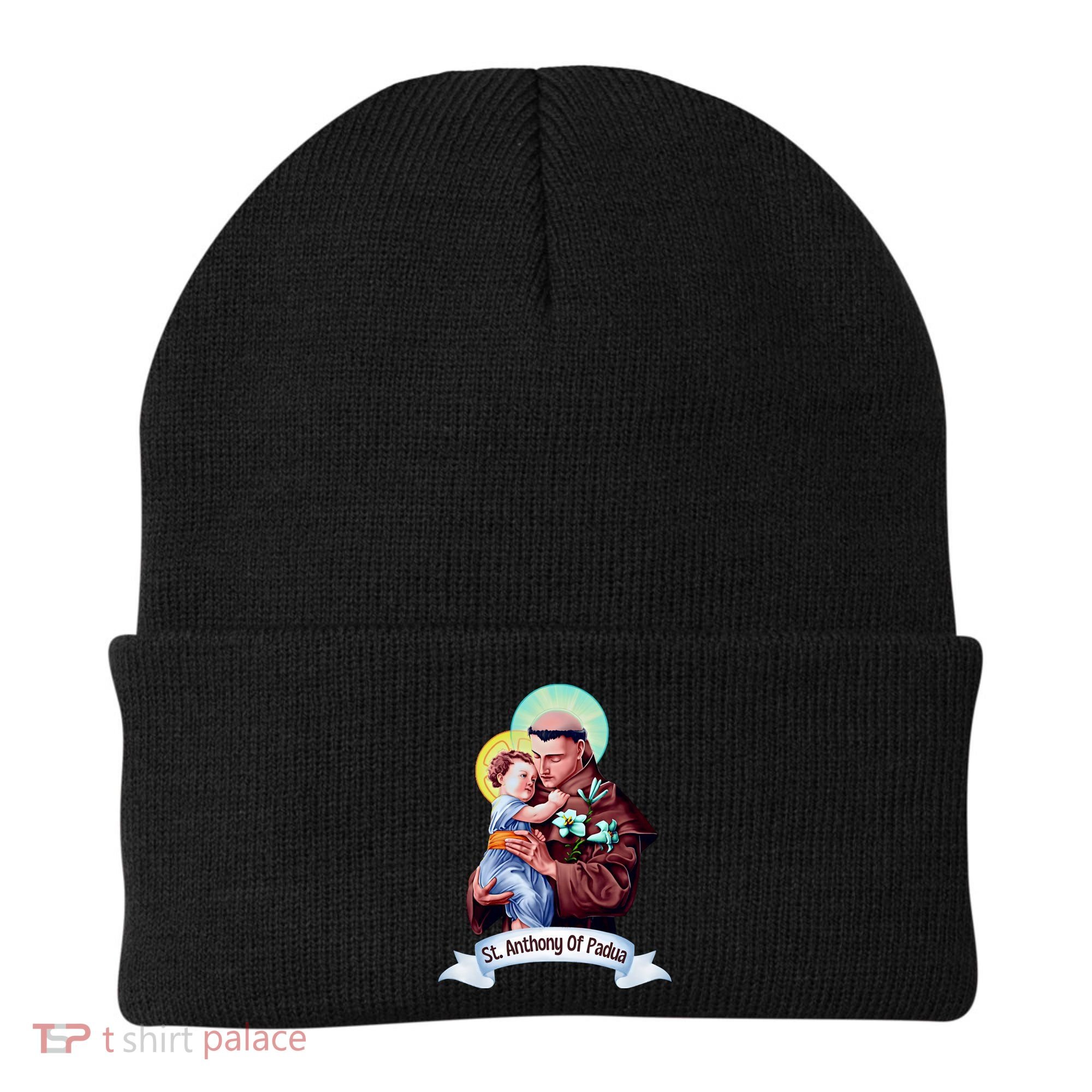 St Anthony Of Padua Holding Jesus Catholic Saint St Anthony Beanie