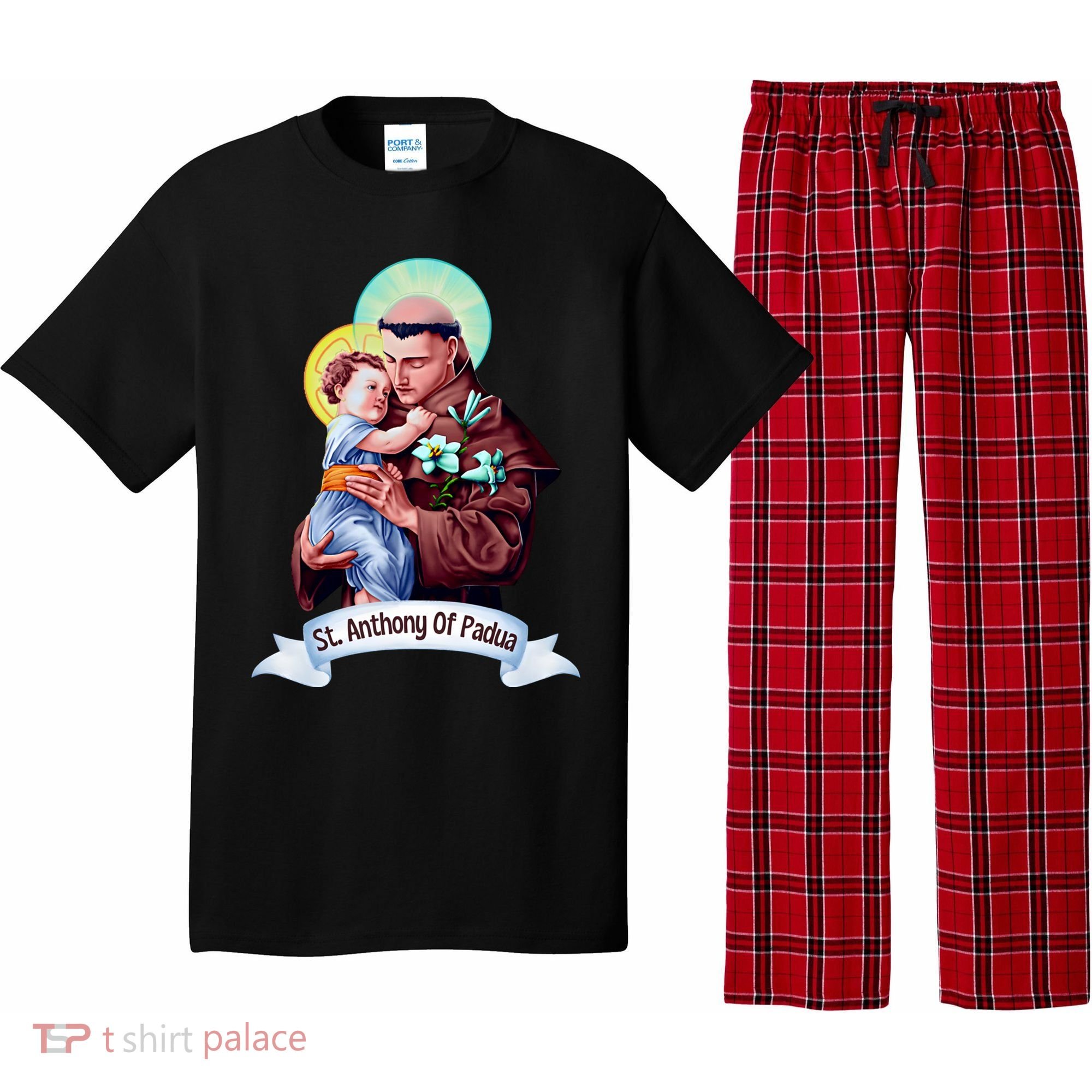 St Anthony Of Padua Holding Jesus Catholic Saint St Anthony Pajama Set