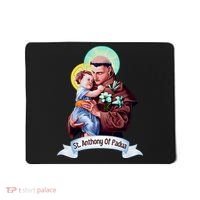 St Anthony Of Padua Holding Jesus Catholic Saint St Anthony Mousepad thumb 0