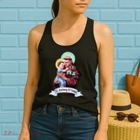 St Anthony Of Padua Holding Jesus Catholic Saint St Anthony Women's Tank Top thumb 2