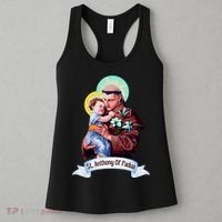 St Anthony Of Padua Holding Jesus Catholic Saint St Anthony Women's Tank Top thumb 3