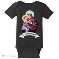 St Anthony Of Padua Holding Jesus Catholic Saint St Anthony Baby Bodysuit thumb 0