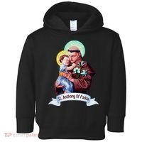 St Anthony Of Padua Holding Jesus Catholic Saint St Anthony Toddler Hoodie thumb 0