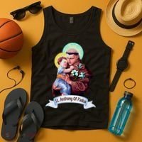 St Anthony Of Padua Holding Jesus Catholic Saint St Anthony Tank Top thumb 4