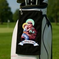 St Anthony Of Padua Holding Jesus Catholic Saint St Anthony Golf Towel thumb 2