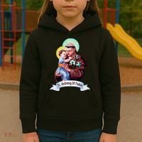 St Anthony Of Padua Holding Jesus Catholic Saint St Anthony Kids Hoodie thumb 3