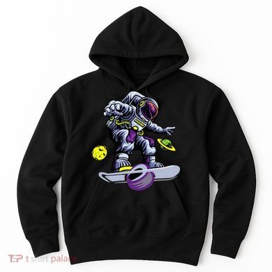 Skating astronaut on onewheel skateboard Hoodie