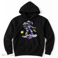 Skating astronaut on onewheel skateboard Hoodie thumb 0